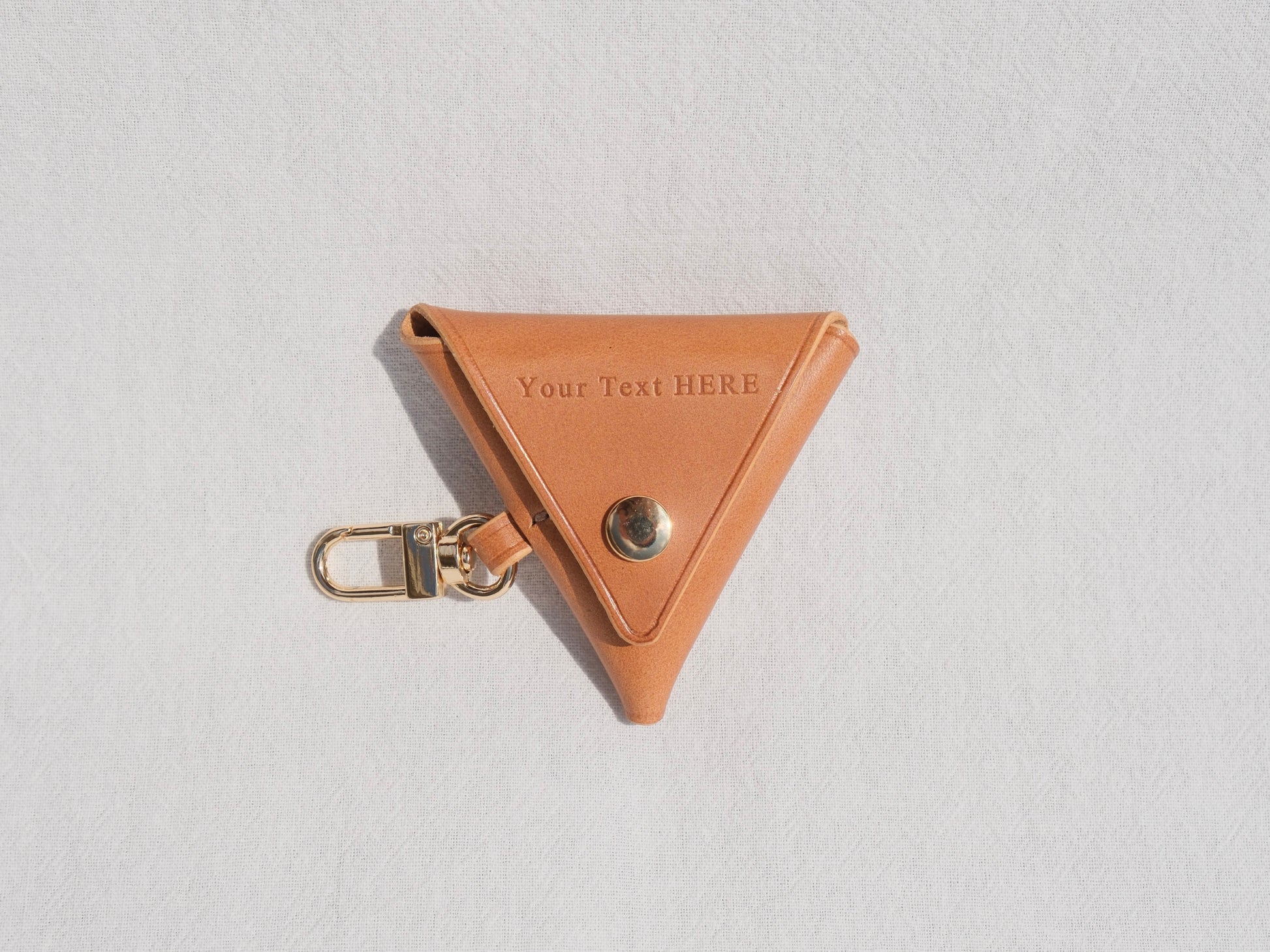 Triangle Coin Purse - Camel