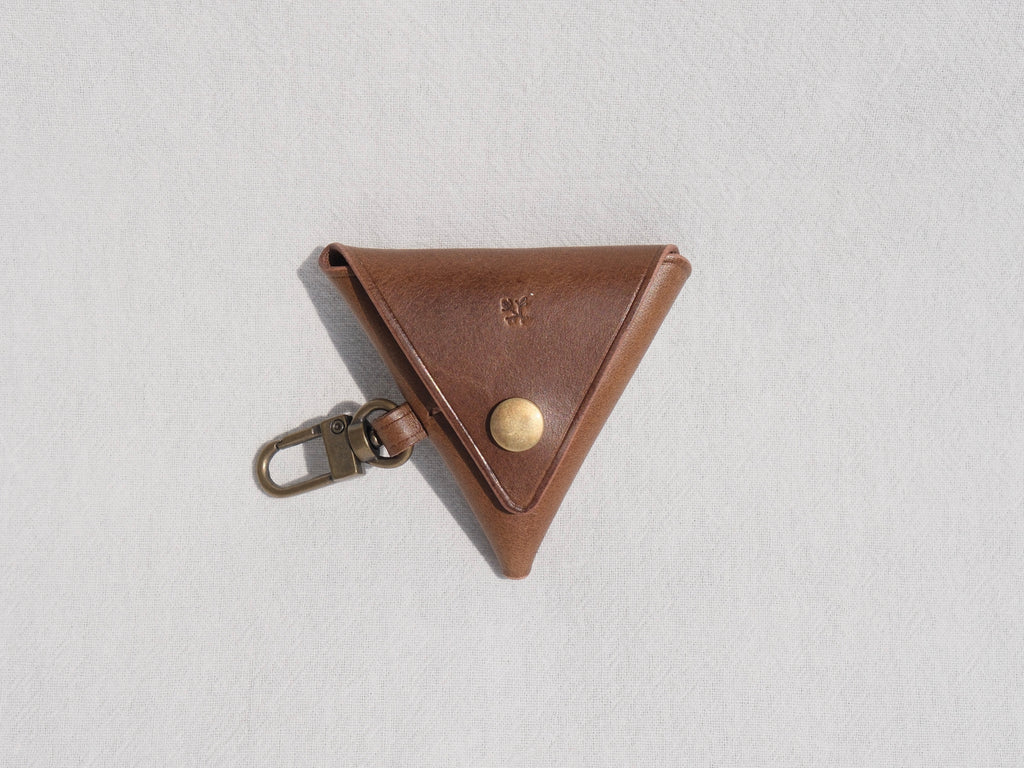 Triangle Coin Purse -  Brown