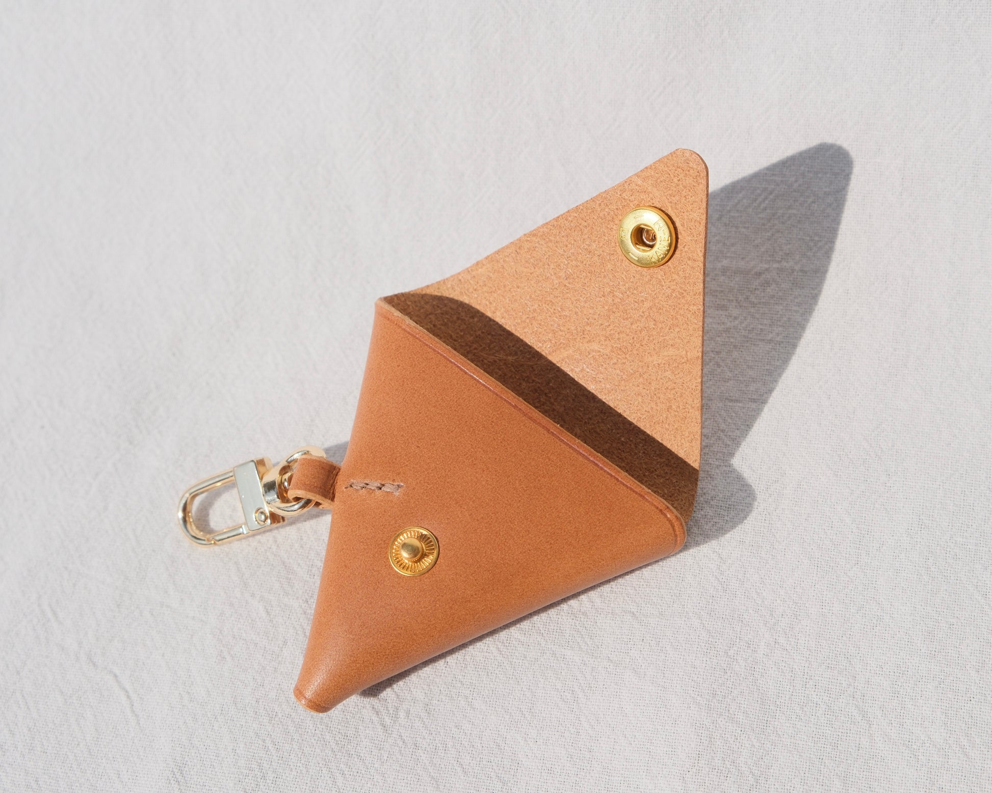 Triangle Coin Purse - Camel Small