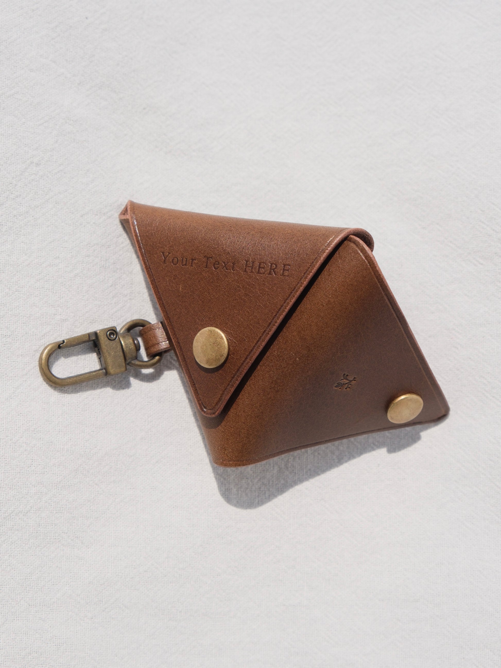 Triangle Coin Purse -  Brown Small