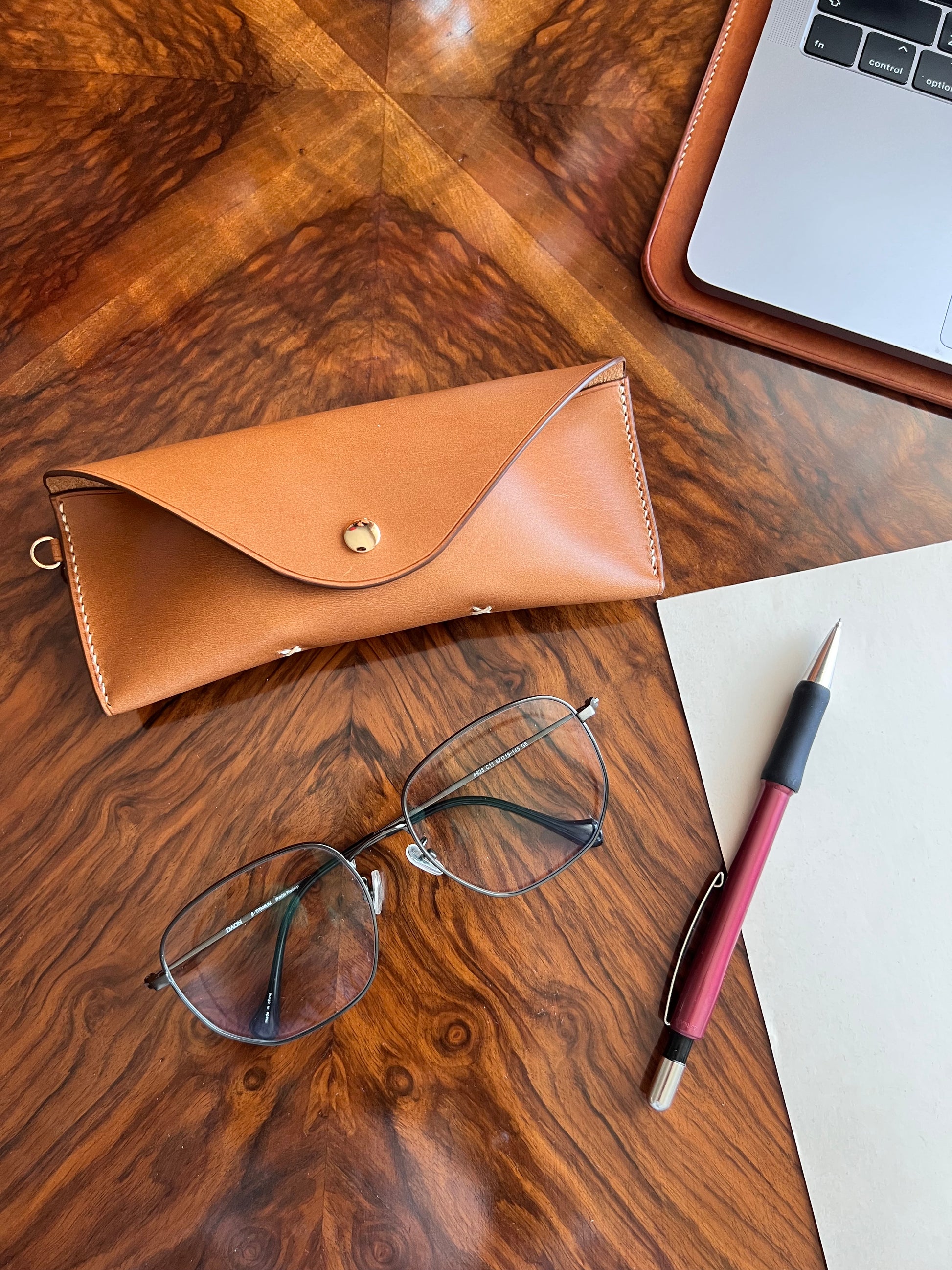 Snap Pocket Eyeware Case - Camel