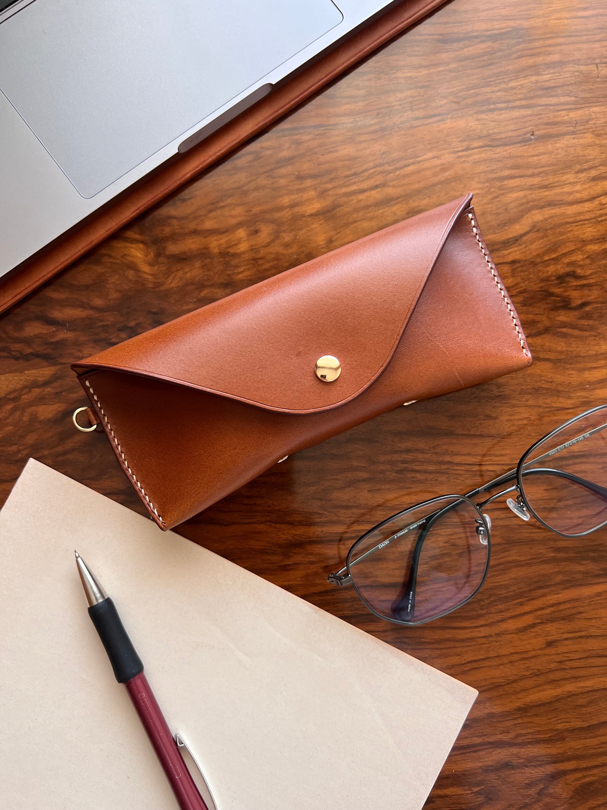 Snap Pocket Eyeware Case - Cognac
