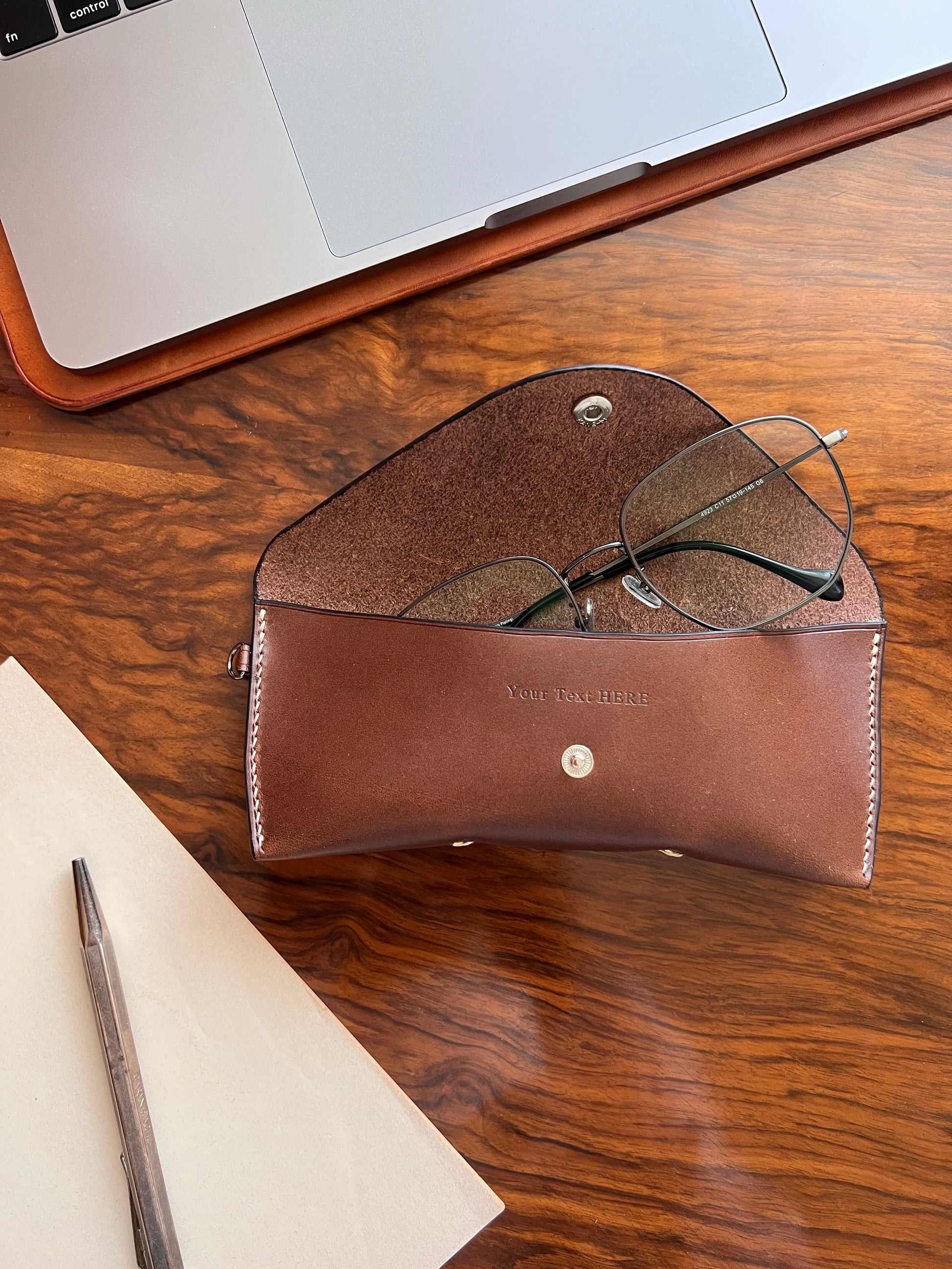 Snap Pocket Eyeware Case - Brown
