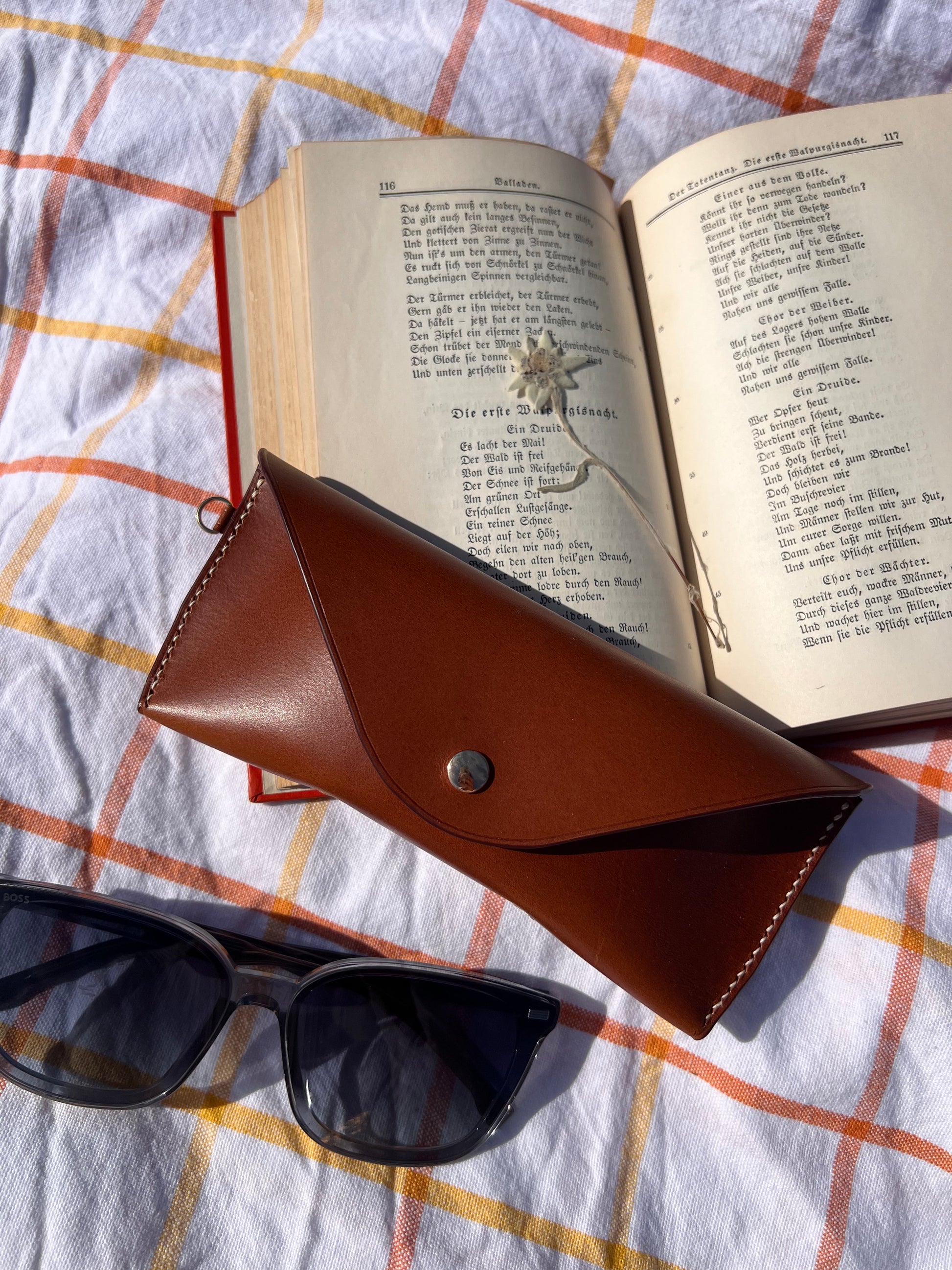 Snap Pocket Eyeware Case - Cognac
