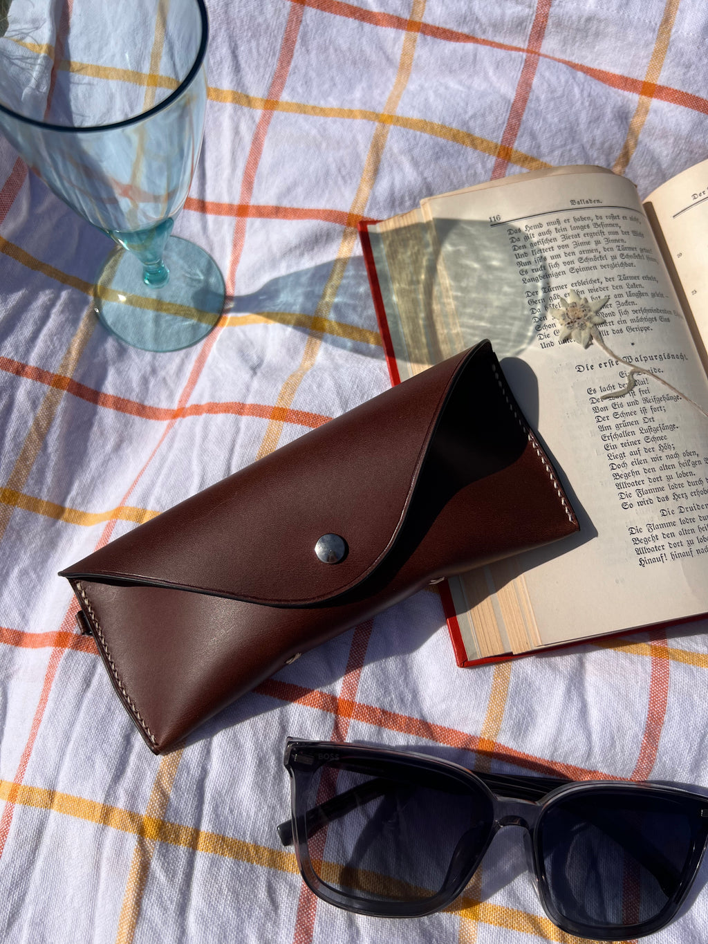 Snap Pocket Eyeware Case - Brown