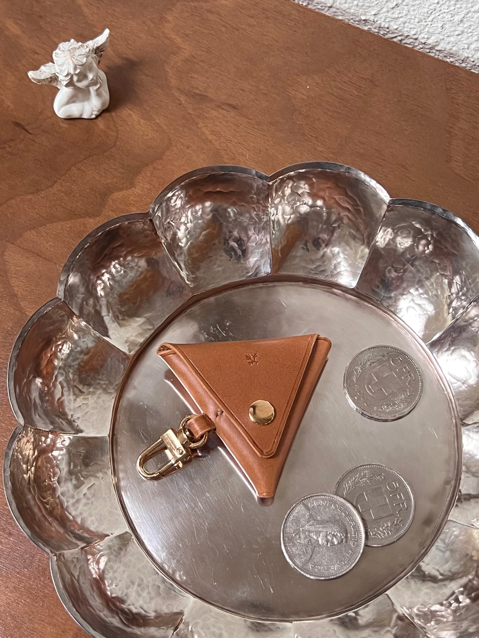 Triangle Coin Purse - Camel Small