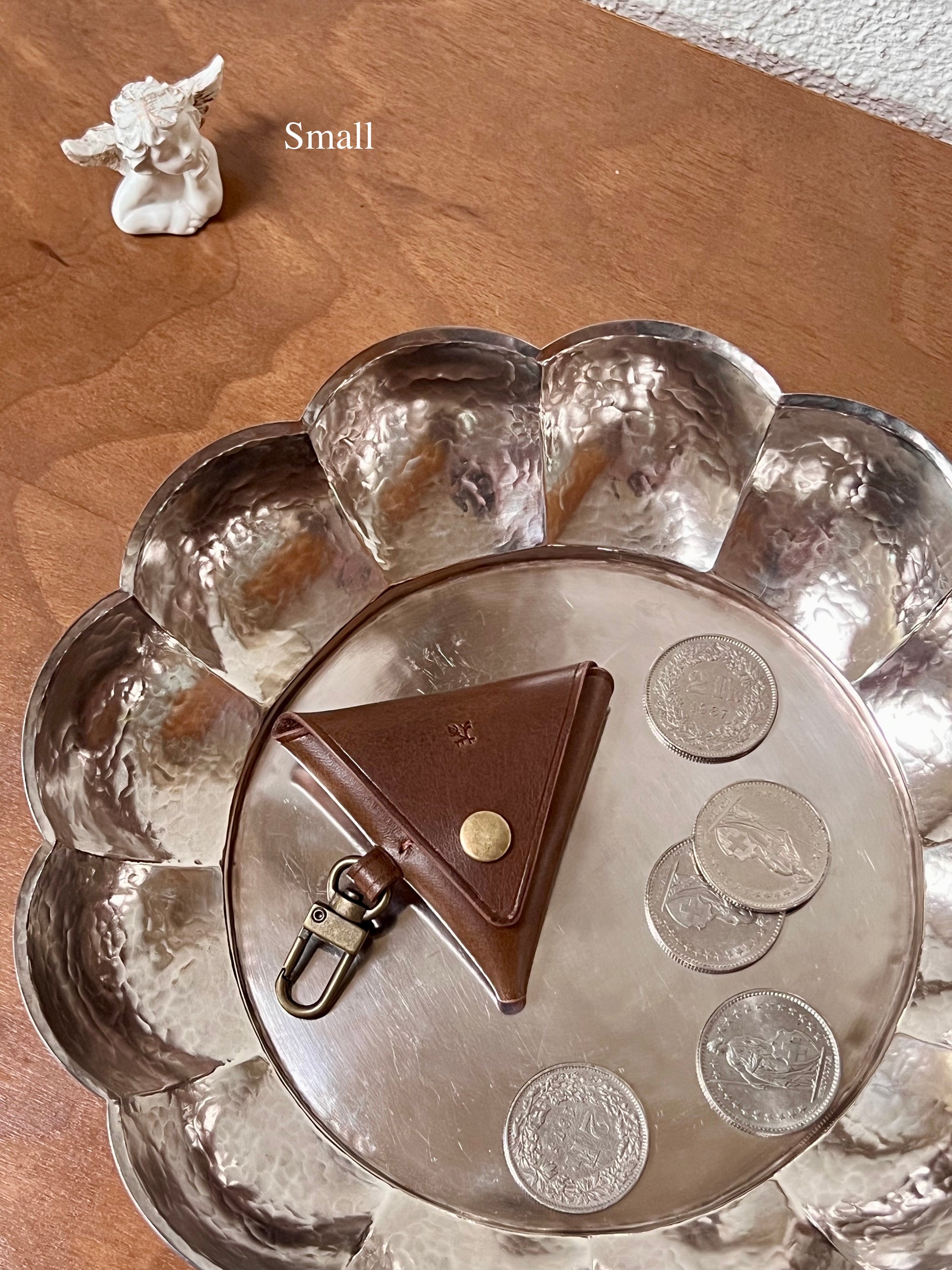 Triangle Coin Purse -  Brown