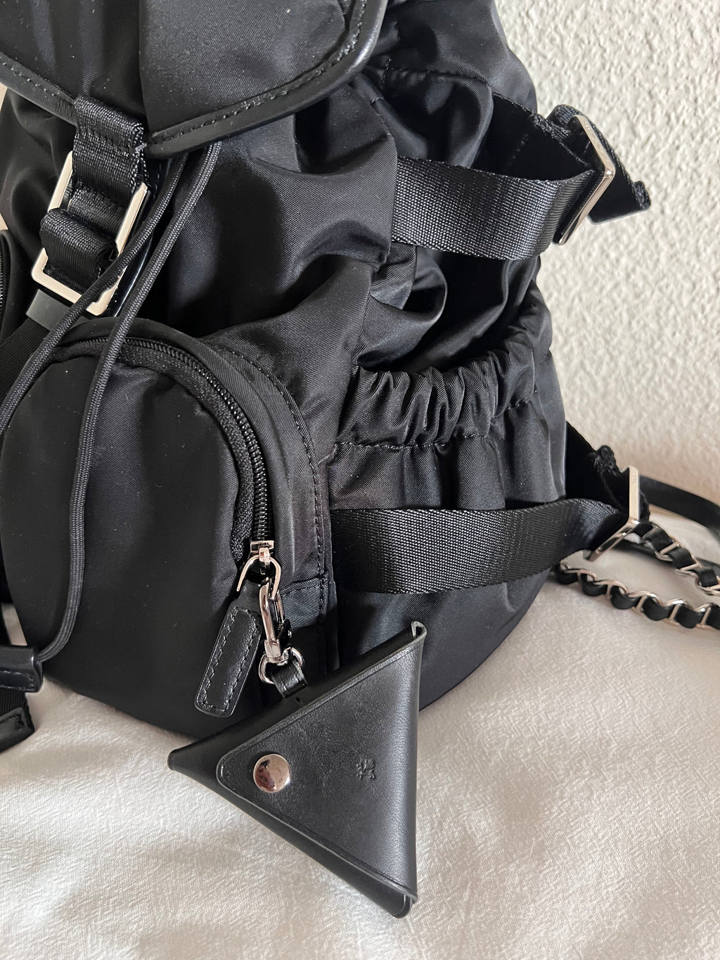 Triangle Coin Purse -  Black