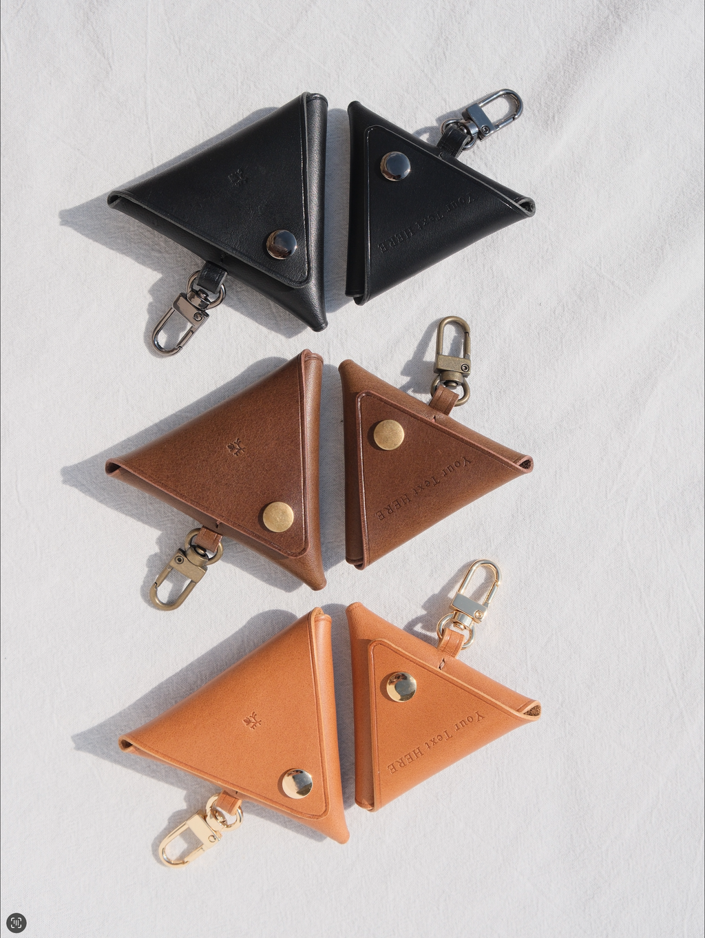 Triangle Coin Purse -  Black