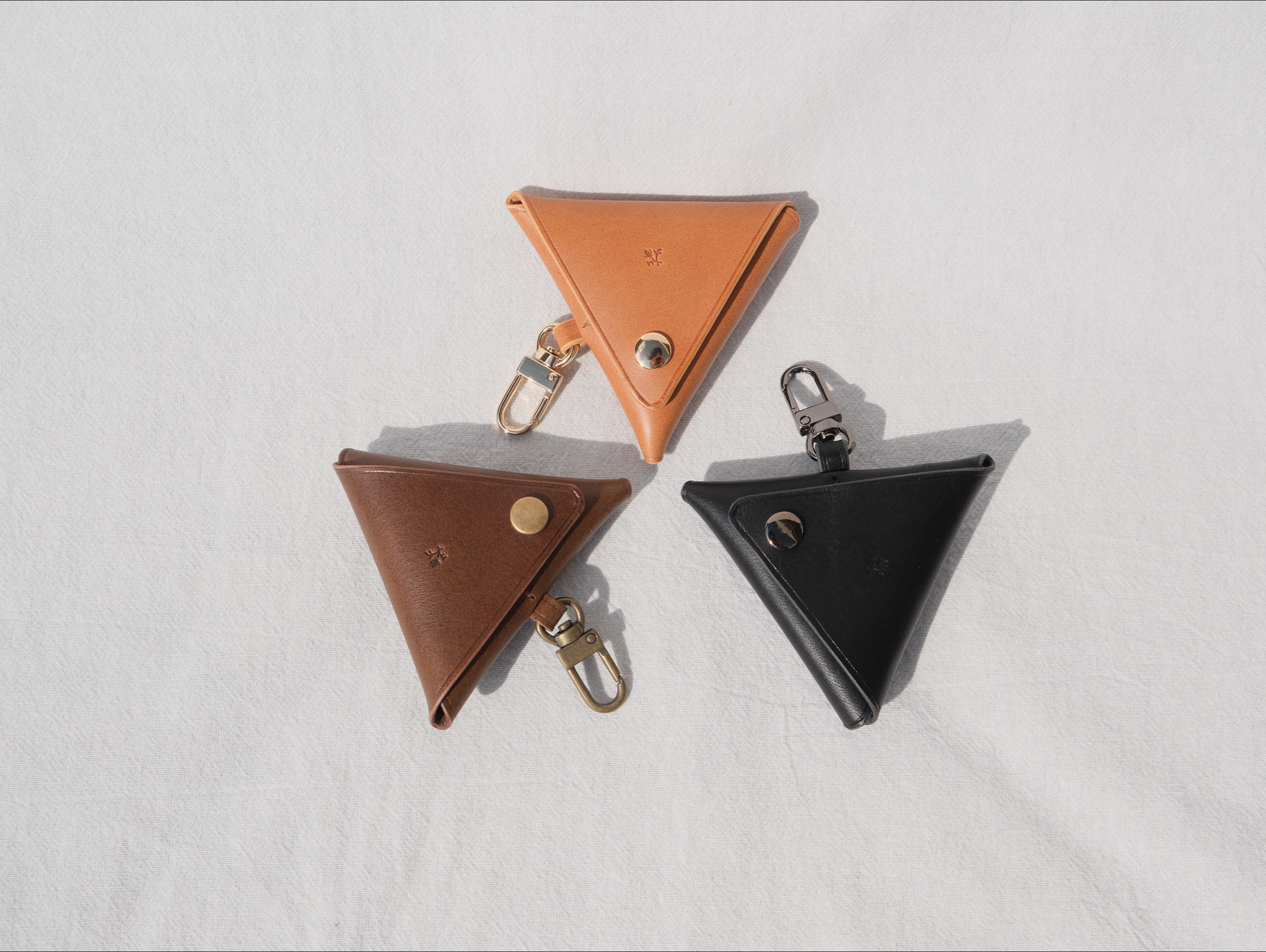 Triangle Coin Purse - Camel Small