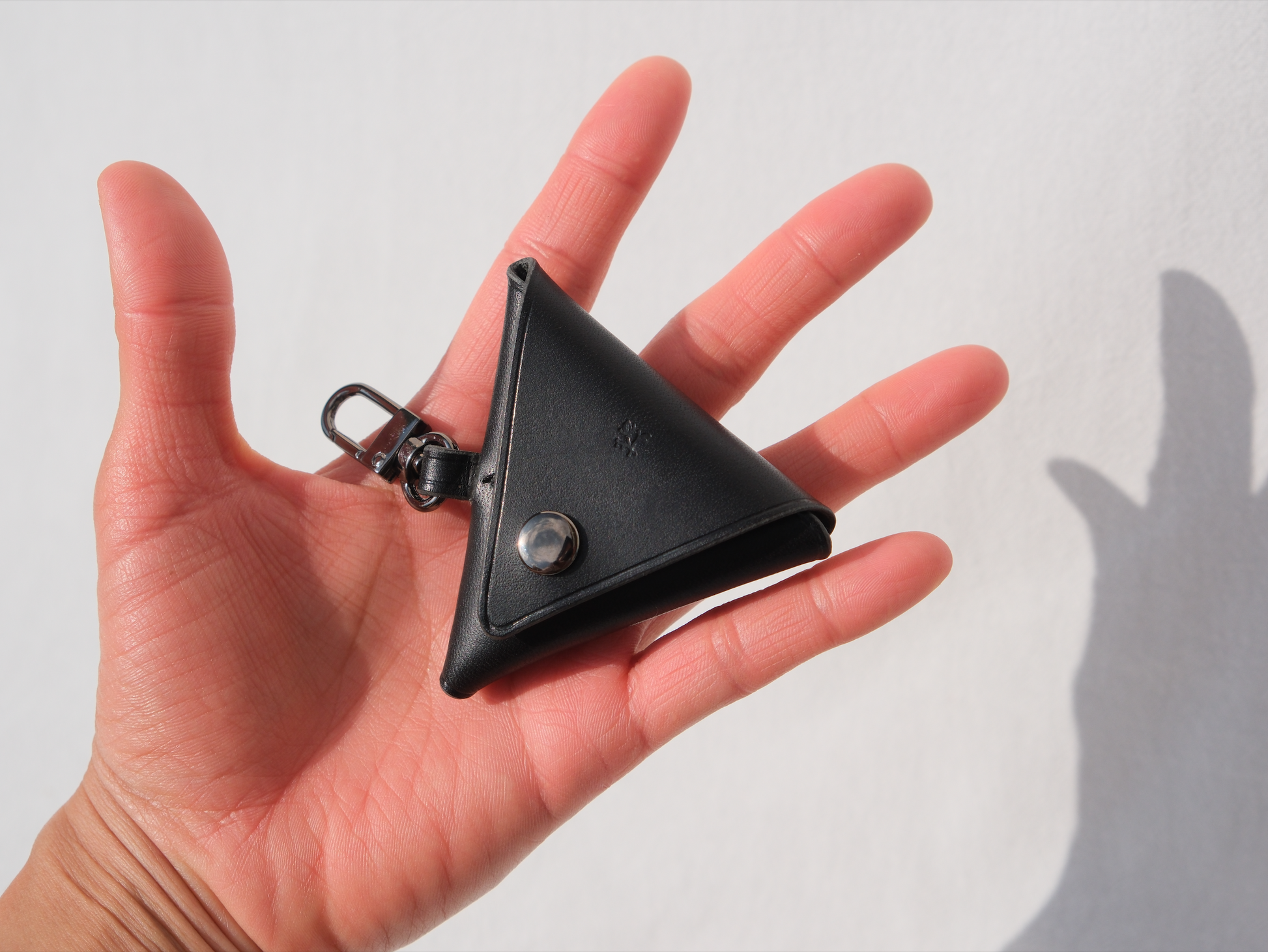 Triangle Coin Purse -  Black Small