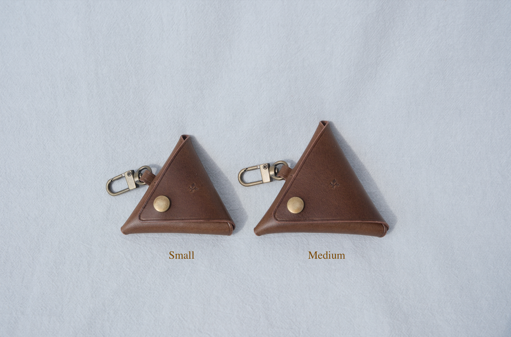 Triangle Coin Purse -  Brown